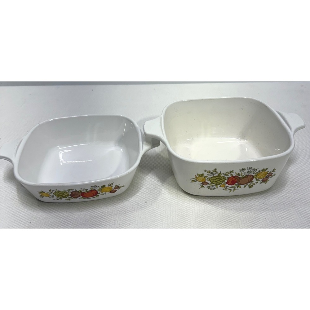 VTG Set of 2 CorningWare Spice O Life Casserole Dish Set P-43-B P-41-B 2.75
